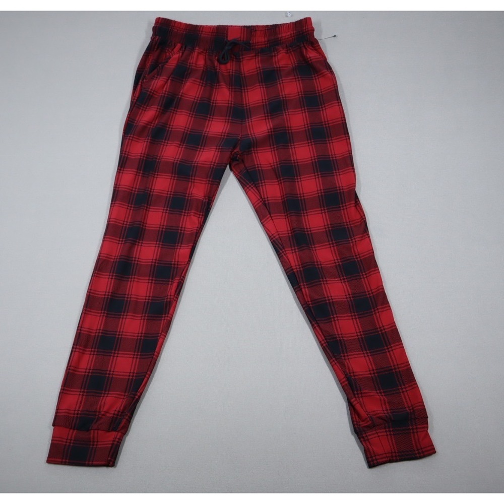 Women's‎ Plaid Pajama Joggers - Red/Black - Size Large